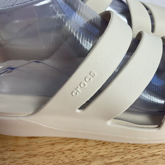 Crocs Womens Getaway Strappy Sandals Ivory Crush Womens size 8 - Picture 3 of 11